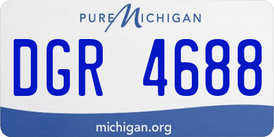 MI license plate DGR4688
