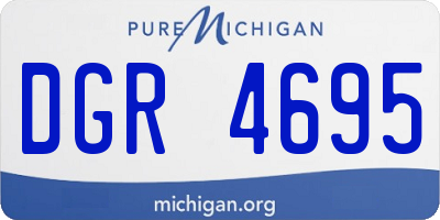 MI license plate DGR4695