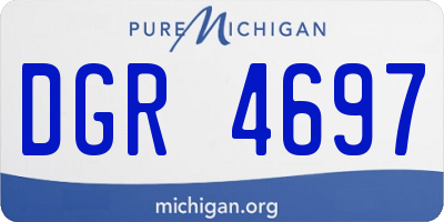 MI license plate DGR4697