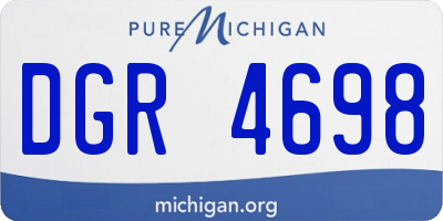 MI license plate DGR4698
