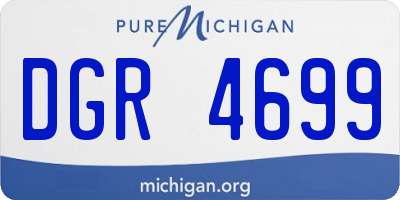 MI license plate DGR4699