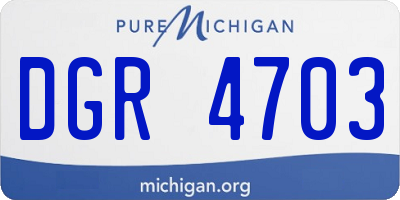MI license plate DGR4703
