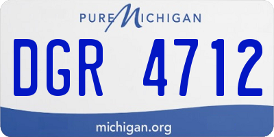 MI license plate DGR4712