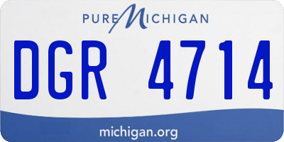 MI license plate DGR4714