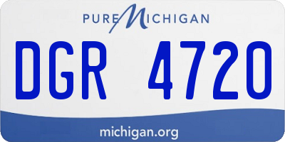 MI license plate DGR4720