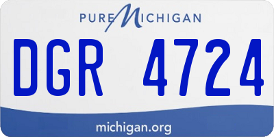 MI license plate DGR4724