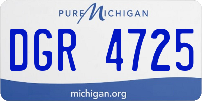 MI license plate DGR4725