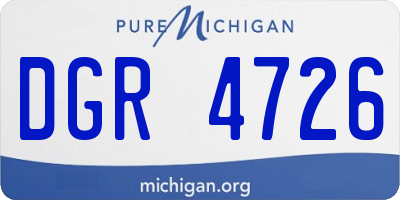 MI license plate DGR4726