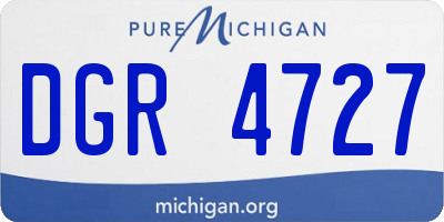 MI license plate DGR4727