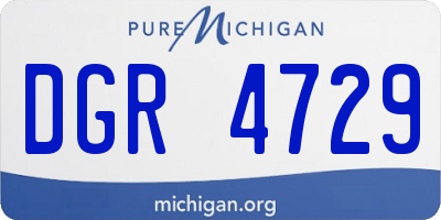 MI license plate DGR4729