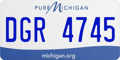 MI license plate DGR4745