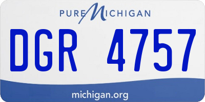 MI license plate DGR4757