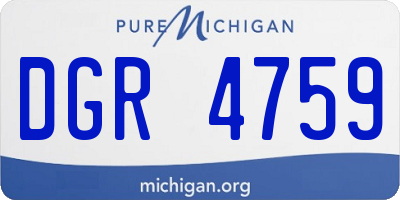 MI license plate DGR4759