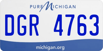 MI license plate DGR4763