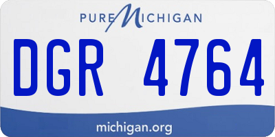 MI license plate DGR4764