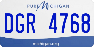 MI license plate DGR4768