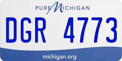 MI license plate DGR4773
