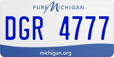 MI license plate DGR4777