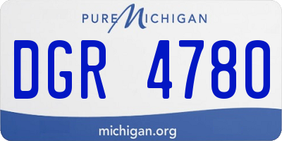 MI license plate DGR4780