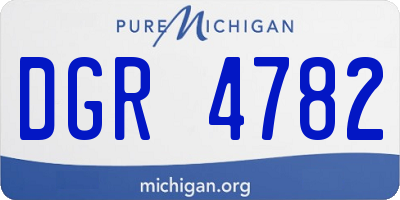 MI license plate DGR4782