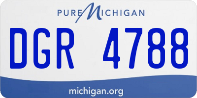 MI license plate DGR4788