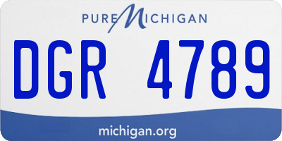 MI license plate DGR4789