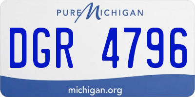 MI license plate DGR4796