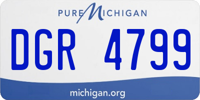 MI license plate DGR4799
