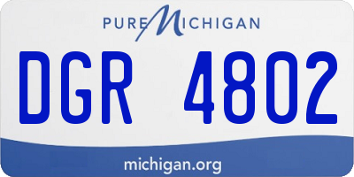 MI license plate DGR4802