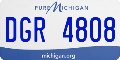 MI license plate DGR4808
