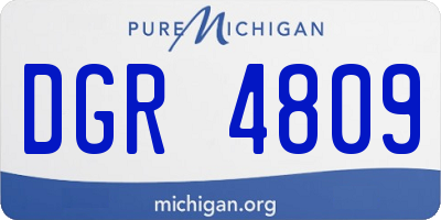 MI license plate DGR4809