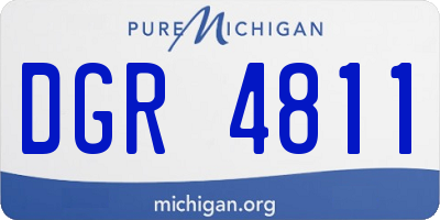 MI license plate DGR4811