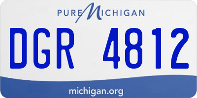 MI license plate DGR4812