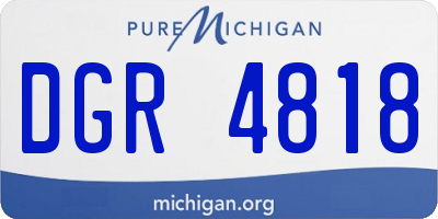 MI license plate DGR4818