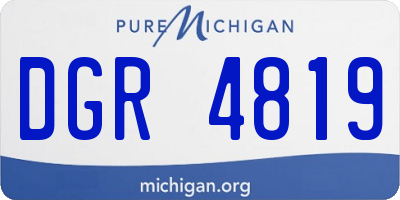 MI license plate DGR4819