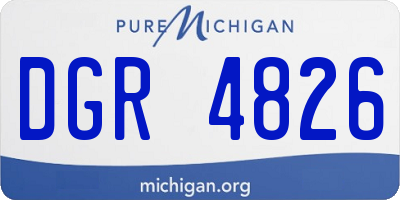 MI license plate DGR4826