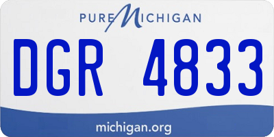 MI license plate DGR4833