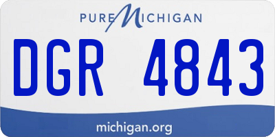 MI license plate DGR4843