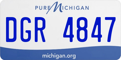 MI license plate DGR4847