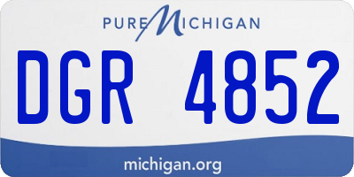MI license plate DGR4852