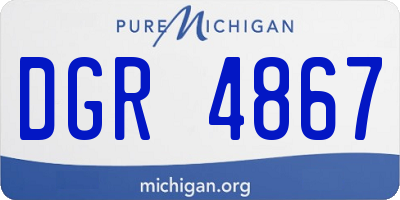 MI license plate DGR4867