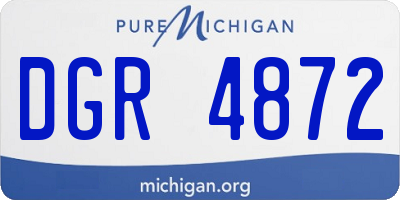 MI license plate DGR4872