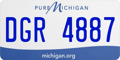MI license plate DGR4887