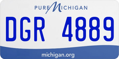 MI license plate DGR4889