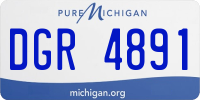 MI license plate DGR4891