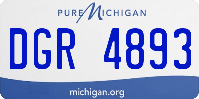 MI license plate DGR4893
