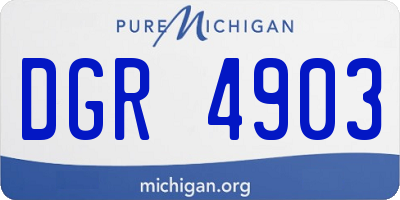 MI license plate DGR4903