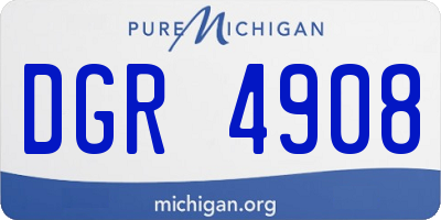 MI license plate DGR4908