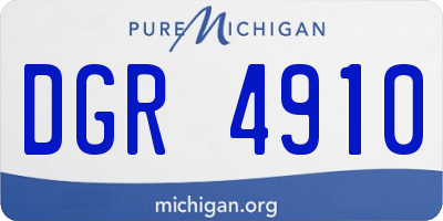 MI license plate DGR4910