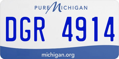 MI license plate DGR4914